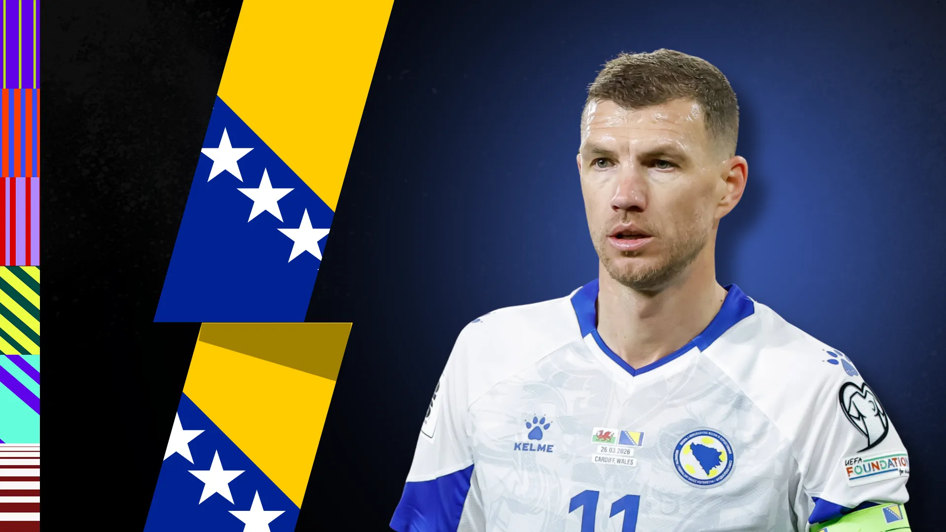 Moldado na guerra: Dzeko leva Bósnia-Herzegovina à Copa com marcas de um país ferido